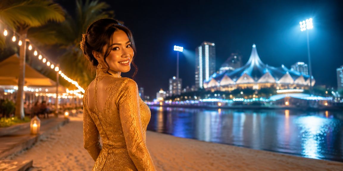 Pengguna hr2u dari Kuching melakukan deposit dengan mudah menggunakan pakaian tradisional kebaya