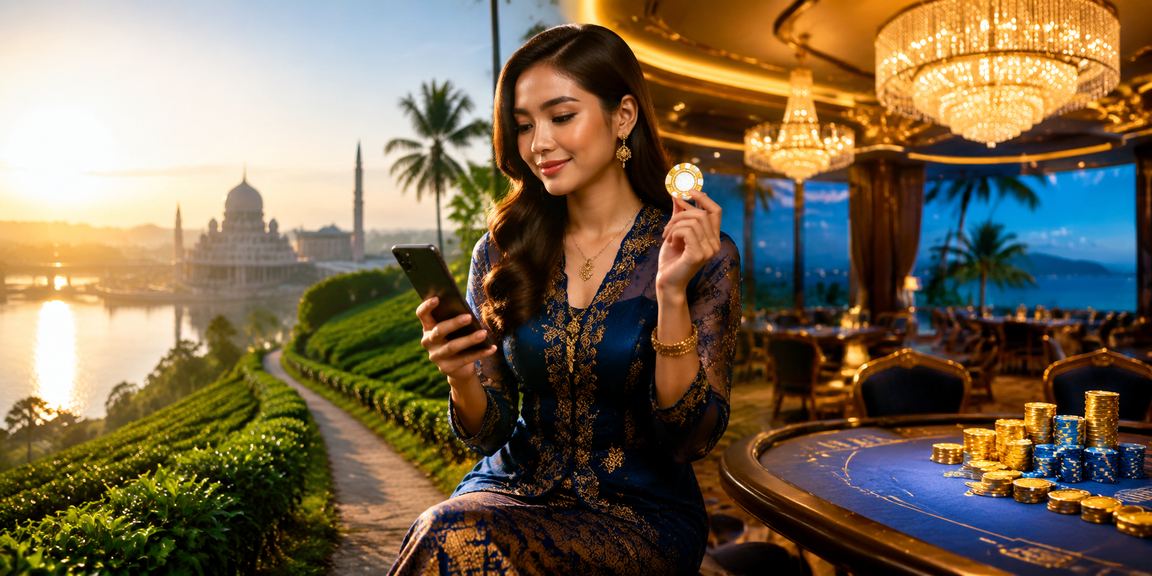 Pengguna di Putrajaya mengakses kasino mudah alih hr2u selepas log masuk dengan selamat